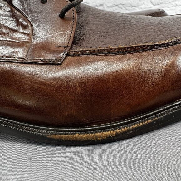 Bostonian Men\'s Sz 13 Wide Brown Derby Oxfords Leather Oxford Shoes 24863 Italy main image 12